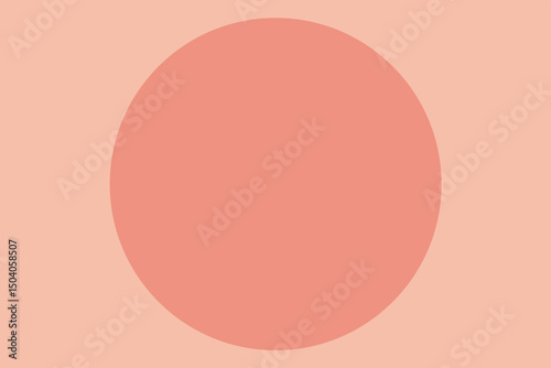 Abstract coral circle shape design on a light background with transparency