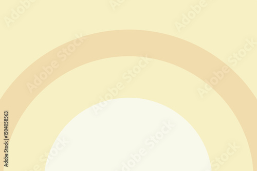 Abstract geometric design of arcs and soft shapes on a white background