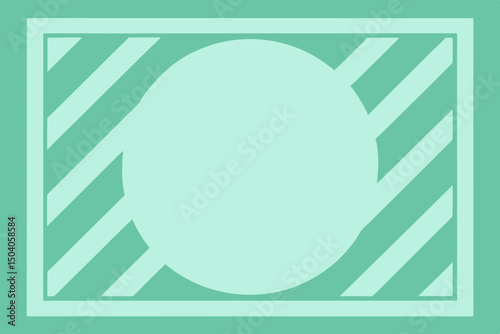Abstract geometric design with transparency and soft mint green tones