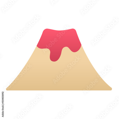 Volcano vector illustration. Mountain vector illustration.