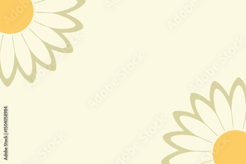 Elegant floral daisy design with transparency on a light background