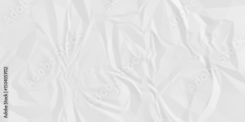 White crumpled paper texture . White wrinkled paper texture. White paper texture . White crumpled and top view textures can be used for background of text or any contents .	
