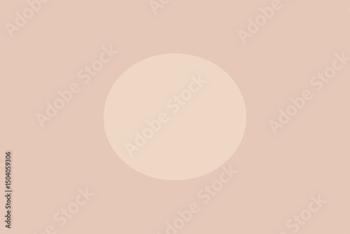 Wallpaper Mural Minimalist peach and beige circle abstract design on a white background Torontodigital.ca