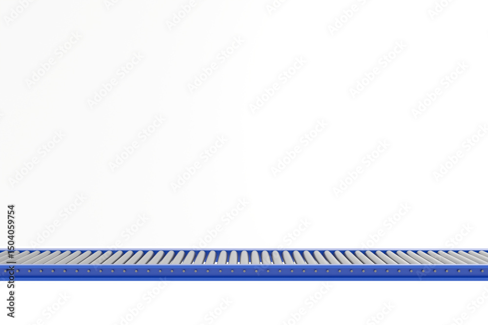 Fototapeta premium Perspective conveyors belt, industry business, 3D Rendering.