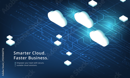 Futuristic cloud, smart platform, digital background, secure system, business, technology, scalable solution.