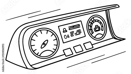 vector illustration of an old display
