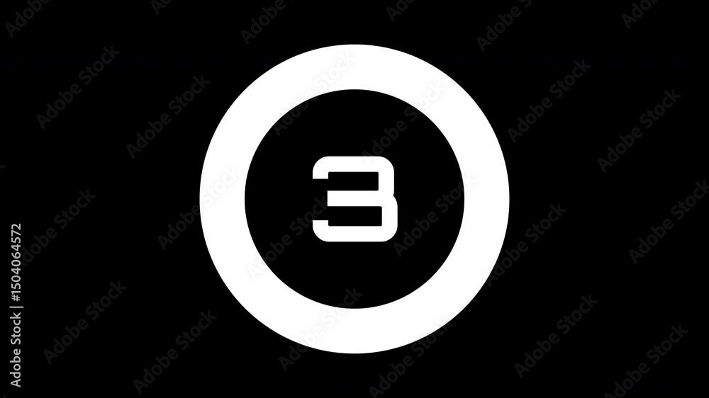 10 second countdown with circle animation, 10 to 0 animation countdown. 4K video 10 second countdown with circle animation, 10 to 0 animation countdown. 4K video