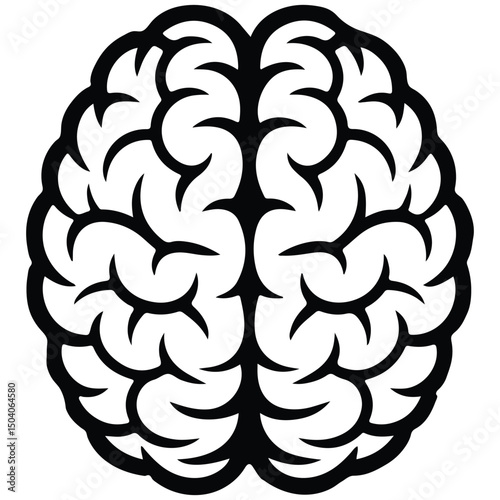 Hand Draw Human Potential Brain vector outline, Hand Drawn Images vector outline with hand outline