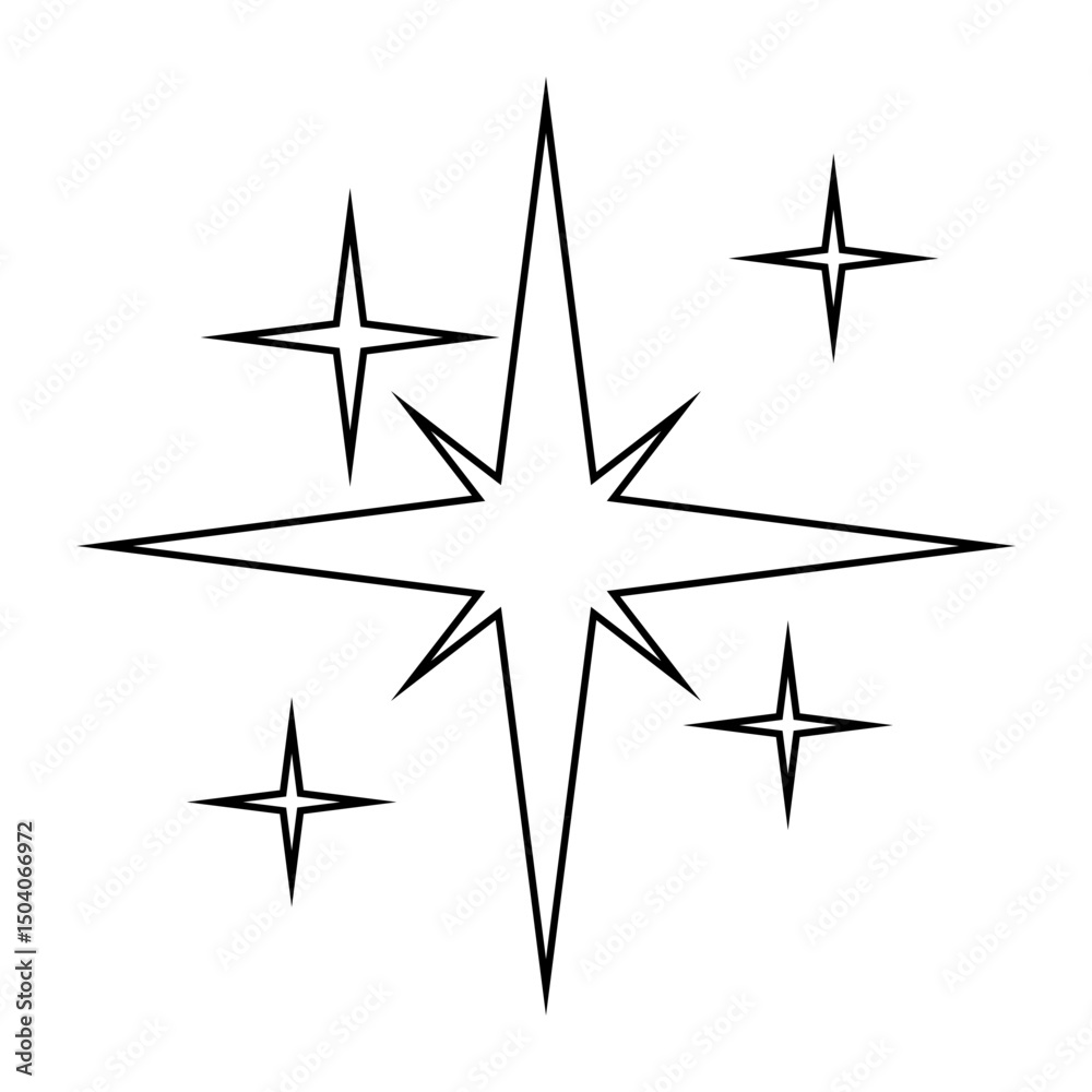 Fototapeta premium Sparkle vector icon. Shine symbol illustration. star sign or logo.
