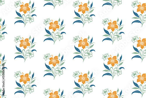 one line rose pattern, seamless fabric sketch, minimal floral texture, fashion textile design, hand drawn cotton flower

