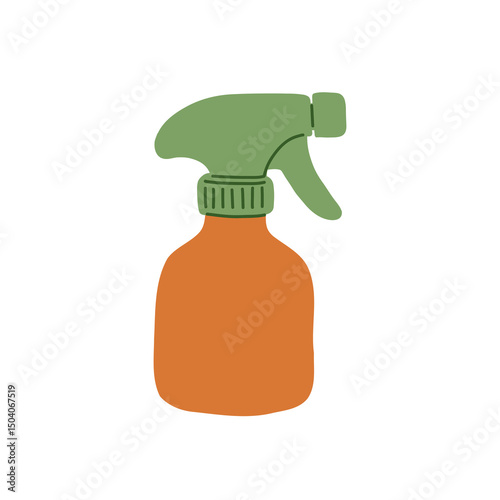 A Stylized and Colorful Spray Bottle Illustration Designed Specifically for Cleaning Purposes Vector illustration