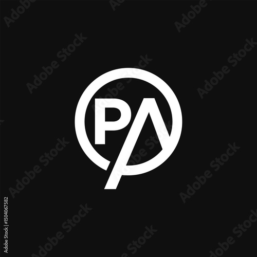 Letter PA logo vector design. Abstract modern PA logo design. Minimal logo Initial letter PA logo vector design.