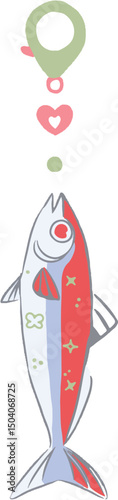 Keychain Mackerel fish