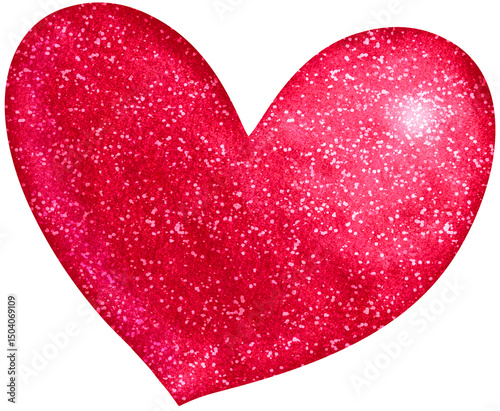 Sparkling Red Glitter Heart