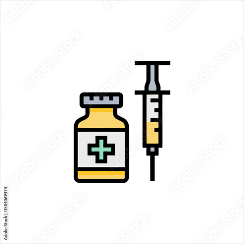 vector illustration of a medicine bottle