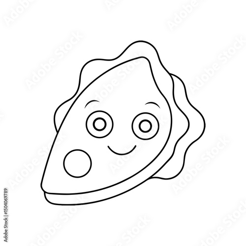 Omelet Adult and Kids Coloring Page Vector