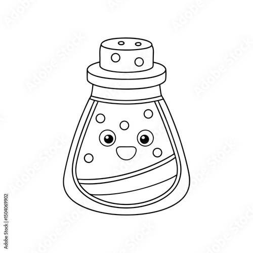 Salt Shaker Adult and Kids Coloring Page Vector
