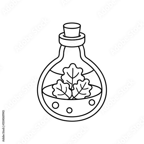 Salad Dressing Bottle Adult and Kids Coloring Page Vector