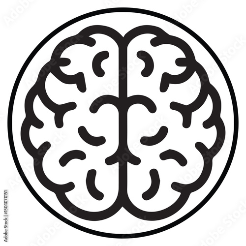 Hand Draw Human Potential Brain vector outline, Hand Drawn Images vector outline with hand outline. silhouette