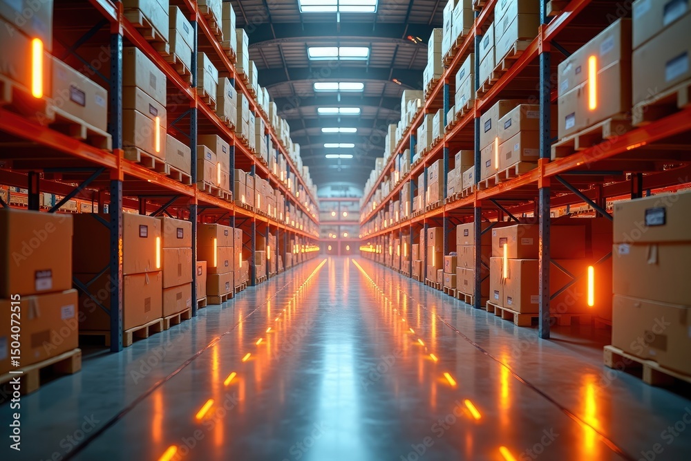 Fototapeta premium Warehouse Inventory Management Storage Logistics Distribution