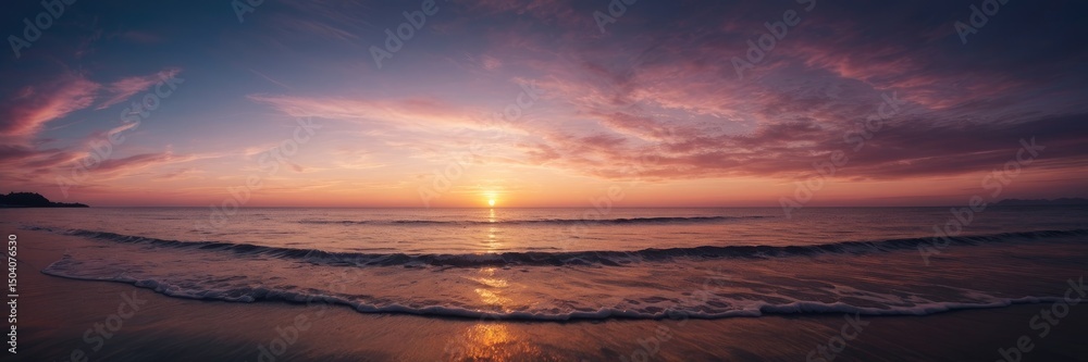 Obraz premium Sunset Ocean Beach Seascape