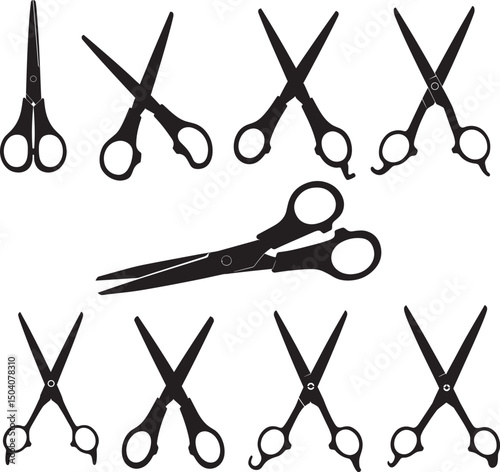 Scissors Icon Silhouette Vector Illustration