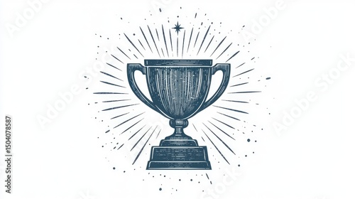 Vintage illustration of a trophy cup.