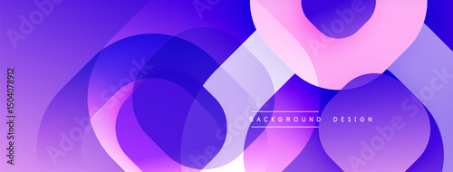 Abstract fluid shapes overlap, creating vibrant purple, pink gradients. Modern design element for backgrounds, presentations.