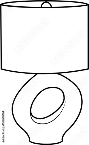 Cozy bedside lamp coloring page