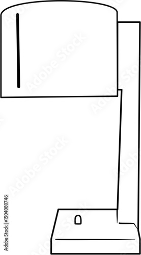 Cozy bedside lamp coloring page