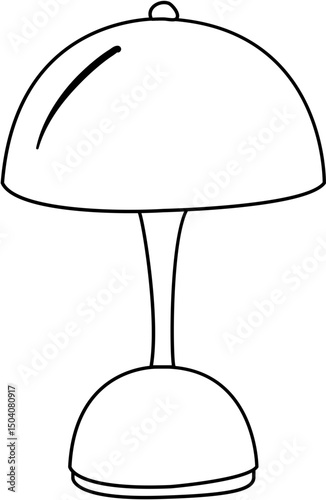 Cozy bedside lamp coloring page