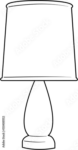 Cozy bedside lamp coloring page