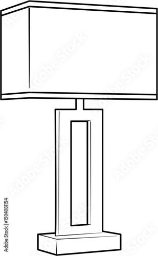 Cozy bedside lamp coloring page