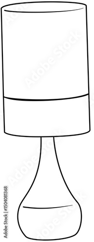 Cozy bedside lamp coloring page