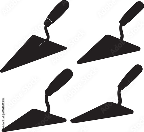 Trowel Icon Silhouette Vector Illustration