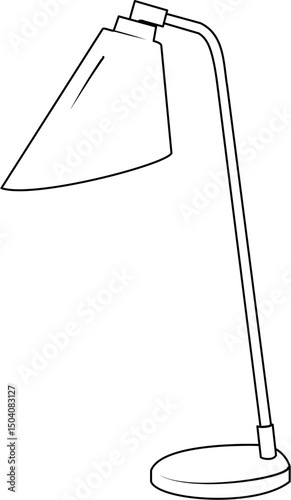 Cozy bedside lamp coloring page
