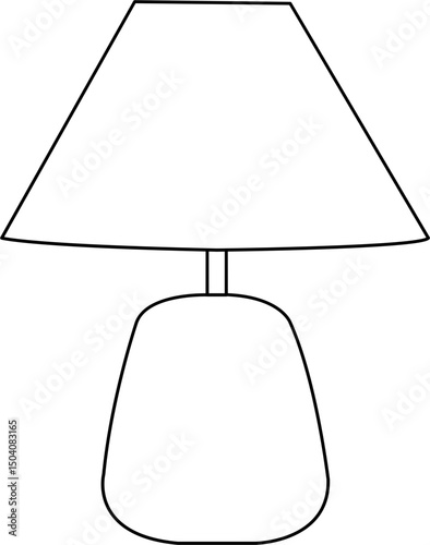 Cozy bedside lamp coloring page