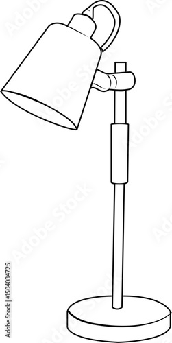 Cozy bedside lamp coloring page