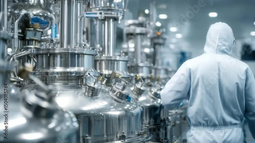 Biotech Researchers Handling Equipment in Controlled Lab
