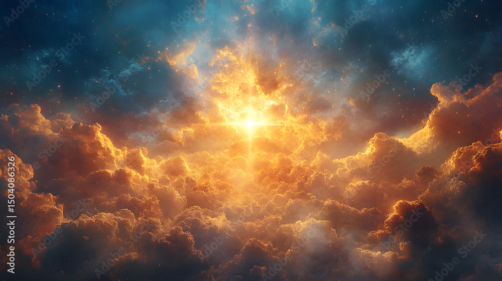 Fototapeta premium An AI generative picture represents a religion and Christianity concept.