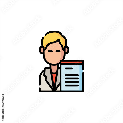businessman with clipboard