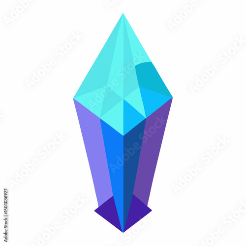 glowing crystal shard on white background  .svg