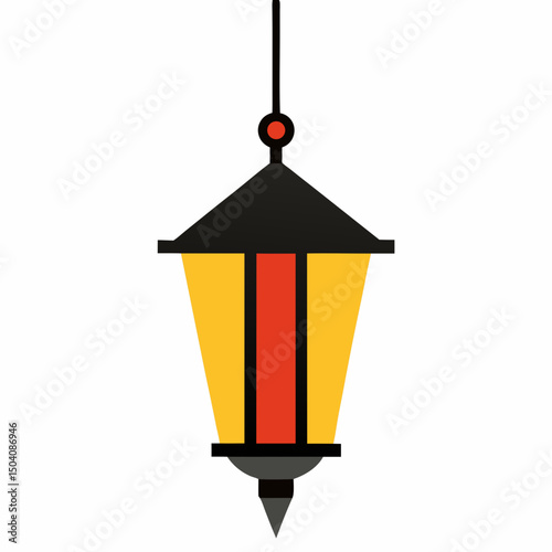 hanging lantern on white background  .svg