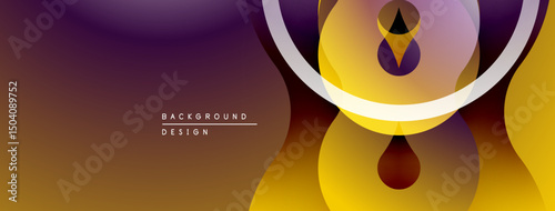 Abstract gradient background. Overlapping shapes create dynamic visual effect. Modern design with warm color palette.