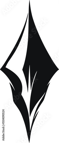 Fountain Pen Nib Icon – Elegant Black and White Writing Tool Symbol for Creativity and Literature