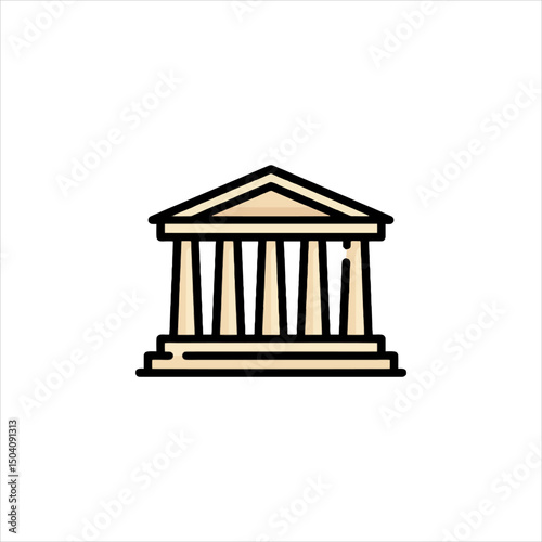 vector illustration of a greek column