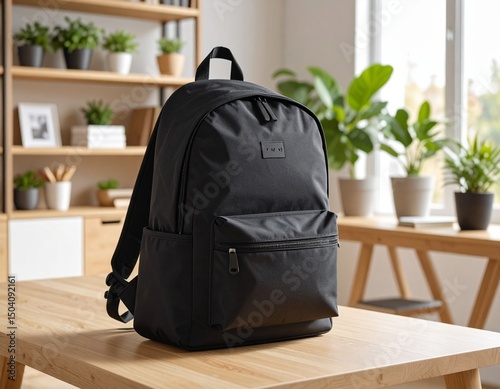 school bag on the table