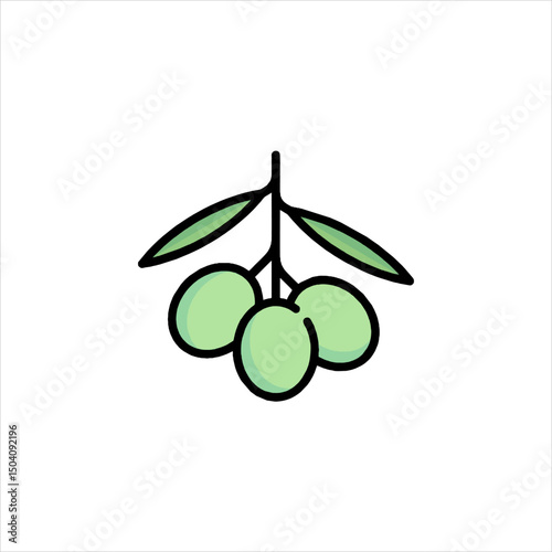 green olives with leaves