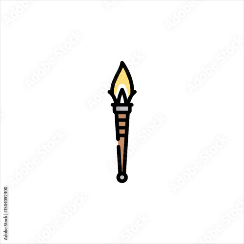 burning match vector illustration