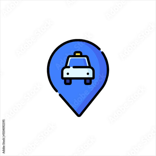 car icon on square internet button